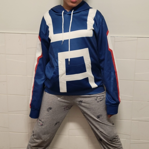 My Hero Academia Sweatshirt Men's Sz Small Pull-over Hooded Light-weight Hoodie - Picture 1 of 7
